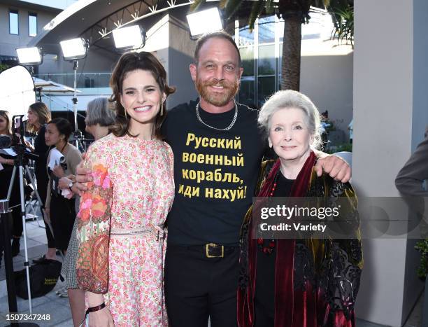 Lindsey Kraft, Ethan Embry and Millicent Martin at the 'Grace and Frankie' Los Angeles Special Event held at NeueHouse Hollywood on April 23rd, 2022...