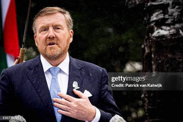 King Willem-Alexander of The Netherlands address a speech and offers an apology for the slavery of the Kingdom of the Netherlands and his family at...