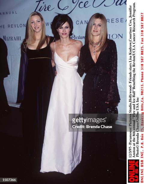 Paramount Pictures Studio, Hollywood- Lisa Kudrow, Courteney Cox, Jennifer Aniston at the 8th annual Fire and Ice Ball Benefiting the Revlon/UCLA...