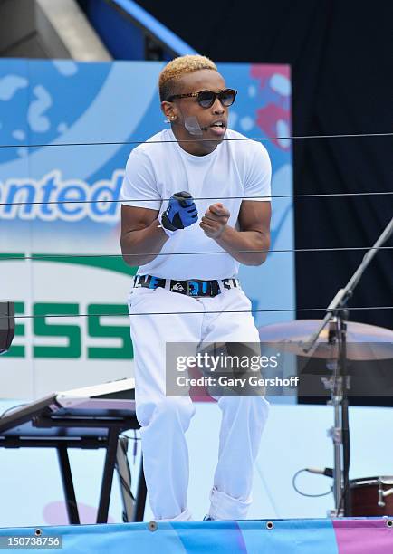 Singer Prodigy of Mindless Behavior performs at 2012 Arthur Ashe Kids' Day at the USTA Billie Jean King National Tennis Center on August 25, 2012 in...