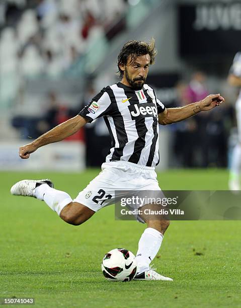 Andrea Pirlo of FC Juventus during the Serie A match between FC Juventus and Parma FC at Juventus Arena on August 25, 2012 in Turin, Italy.