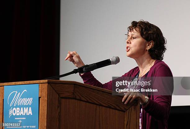 Director of the White House Domestic Policy Council Cecilia Munoz speaks during the Nevada Women Vote 2012 Summit on August 25, 2012 in Las Vegas,...