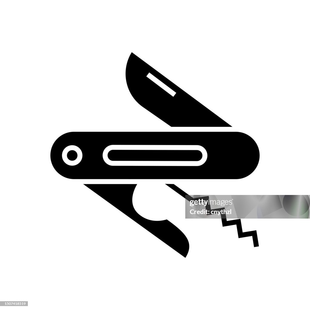 Taschenmesser Icon Solider Stil. Vektorsymbol-Designelement für Webseite, mobile App, UI, UX-Design