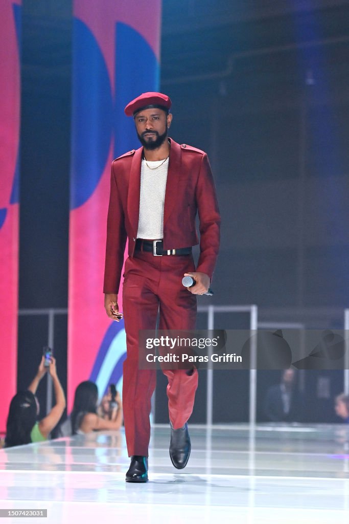 Menon Rapper LaKeith Stanfield speaks onstage at the 2023 ESSENCE Festival Of ...