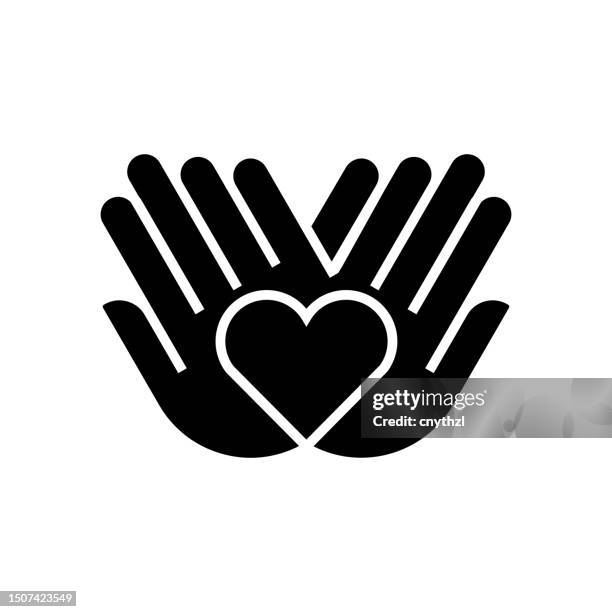 charity icon solid style. vector icon design element for web page, mobile app, ui, ux design - charitable foundation stock illustrations