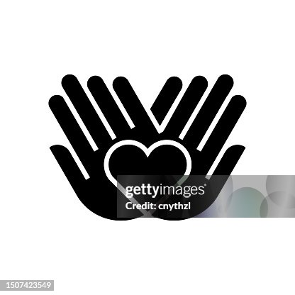 Charity Icon Solid Style. Vector Icon Design Element for Web Page, Mobile App, UI, UX Design Charity Icon Solid Style. Vector Icon Design Element for Web Page, Mobile App, UI, UX Design