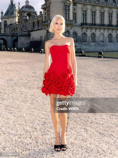 Olympia of Greece at the Valentino Fall 2023 Couture Collection Runway Show at the Chateau de Chantilly on July 5, 2023 in Paris, France.