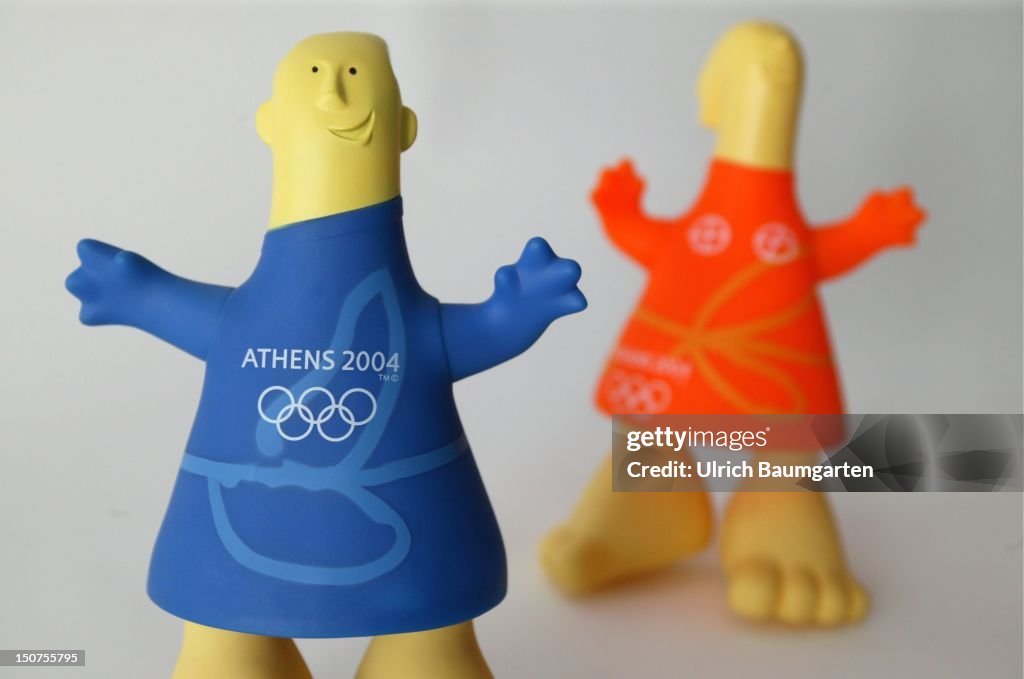 The official mascot ( Phevos and Athena ) of the 28th Olympic Games 2004 in Athens.