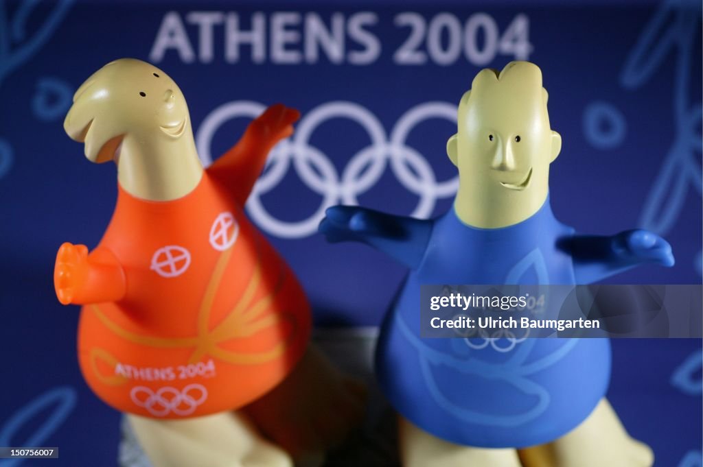 The official mascot ( Athena and Phevos ) of the 28th Olympic Summergames 2004 in Athens.