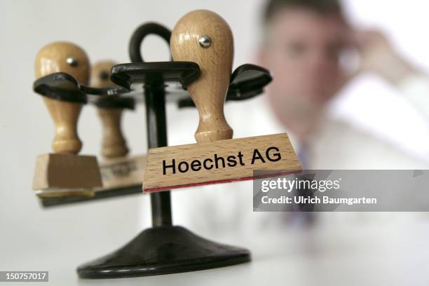 Bonn, Hoechst AG stamp in a stamp holder.