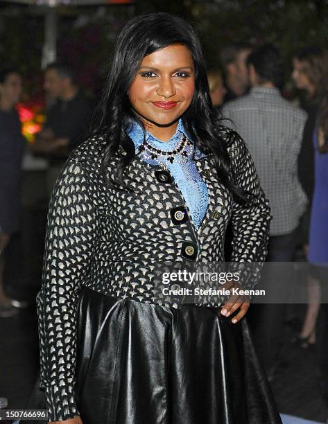 Mindy Kaling attends Party To Celebrate "The Mindy Project" at SkyBar at the Mondrian Los Angeles on August 25, 2012 in West Hollywood, California.