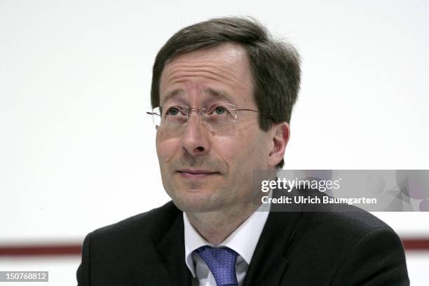 Ingolstadt, Axel STROTBEK, CFO chief financial officer of the AUDI AG, during the annual press conference 2010 of AUDI AG.