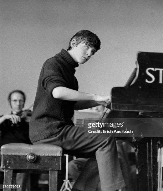 Australian pianist and composer Geoffrey Tozer at the age of fifteen, July 1970.