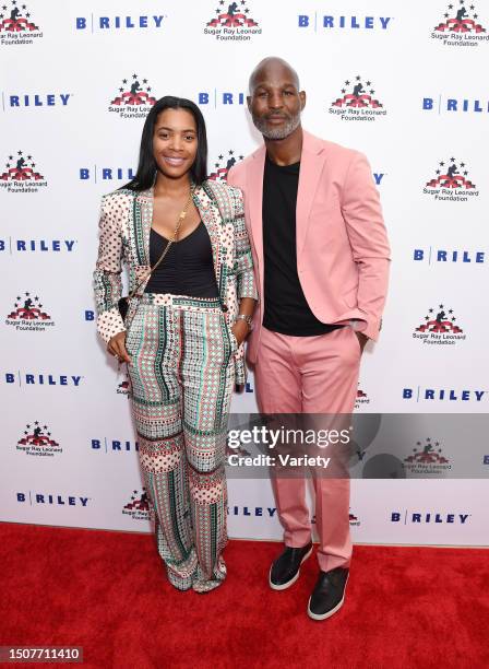 Bernard Hopkins and wife Jeanette Hopkins at Sugar Ray Leonard Foundation's 11th Annual "Big Fighters, Big Cause" Charity Boxing Night at The Beverly...