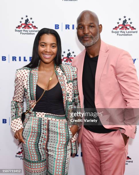 Bernard Hopkins and wife Jeanette Hopkins at Sugar Ray Leonard Foundation's 11th Annual "Big Fighters, Big Cause" Charity Boxing Night at The Beverly...