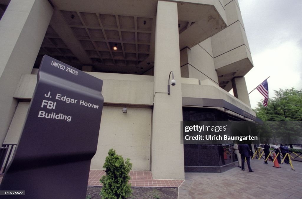 Entrance of J, Edgar Hoover Building headquarter of the F,B,I, ( Federal Bureau of Investigation ).