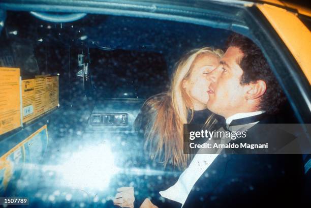 John F. Kennedy Jr. And Caroline Bessette taking a taxi in NYC, New York, March 11, 1996.