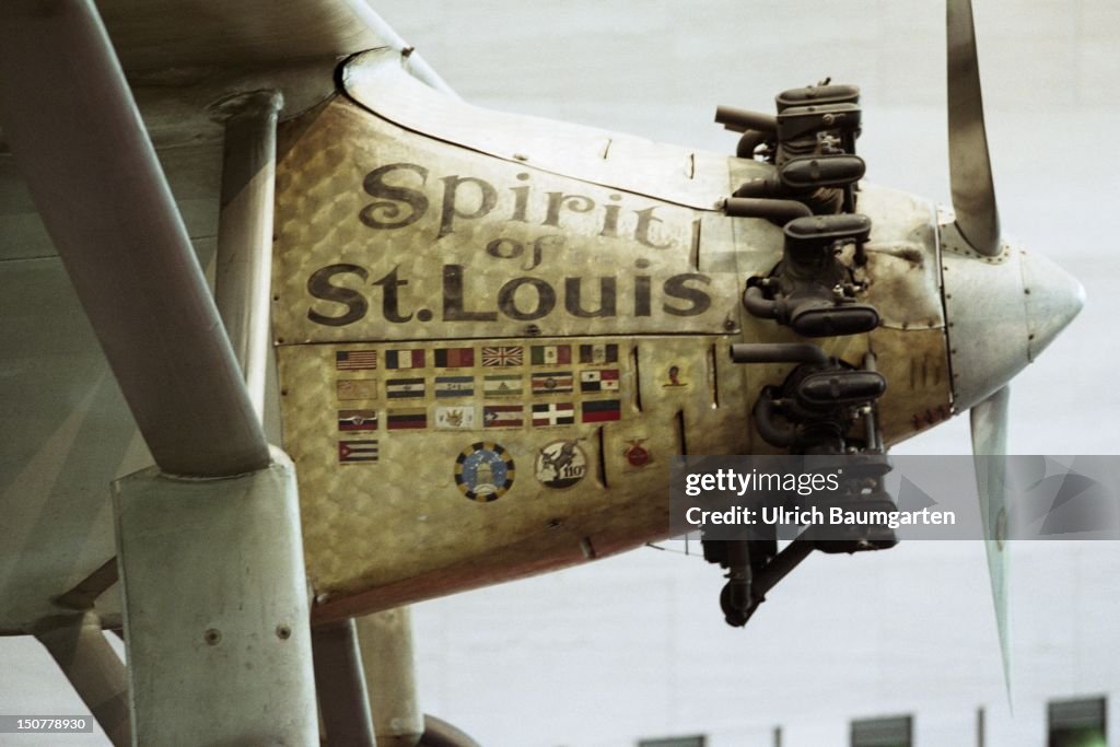 Spirit of St, Louis, aircraft from Charles Lindbergh, at the Smithsonian National Air and Space Museum.