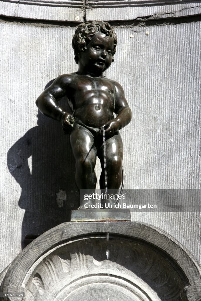 BELGIUM, BRUSSELS, Manneken Pis in Brussels.