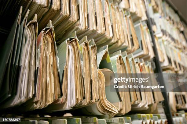 Shelves with folders.