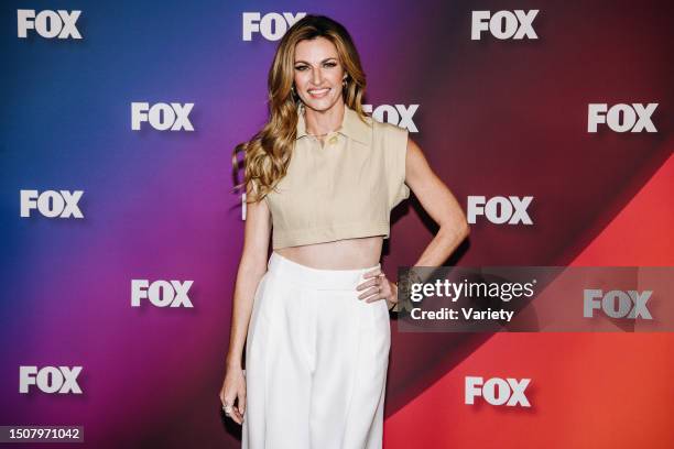 Erin Andrews at the FOX 2022 Upfront Red Carpet held at The Four Seasons Downtown on May 16th, 2022 in New York City.