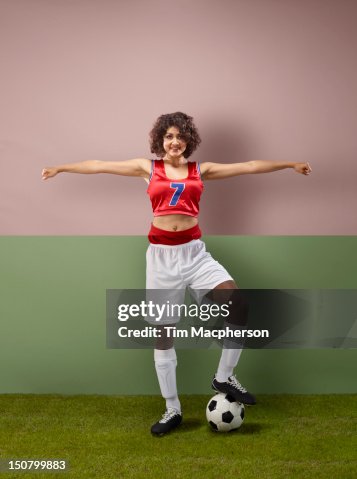 Cheer leader top, footballer bottom Cheer leader top, footballer bottom