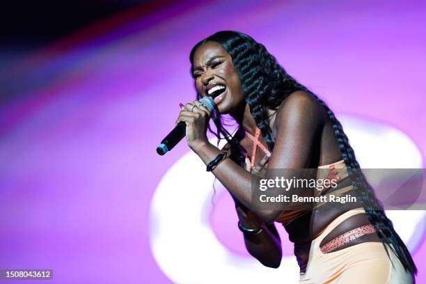 Coco Jones performs onstage during day 2 of the 2023 ESSENCE Festival Of Culture™ at Caesars Superdome on July 01, 2023 in New Orleans, Louisiana.