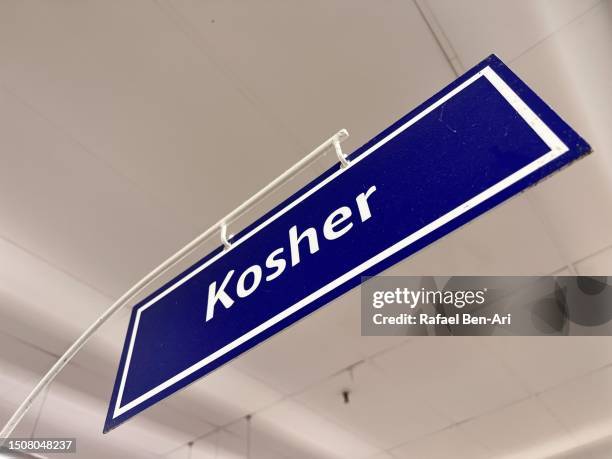 kosher food sign - kosher certified stock pictures, royalty-free photos & images