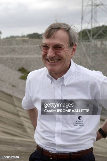 Yannick d'Escatha, President of CNES attends on May 7, 2011 in Kourou, the official ceremony marking ESA's handover of the Soyuz launch site to...