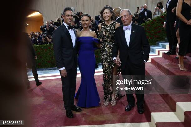 Justin Waterman and Georgina Bloomberg, Diana Taylor, Michael Bloomberg at The 2022 Met Gala celebrating In America: An Anthology of Fashion held at...