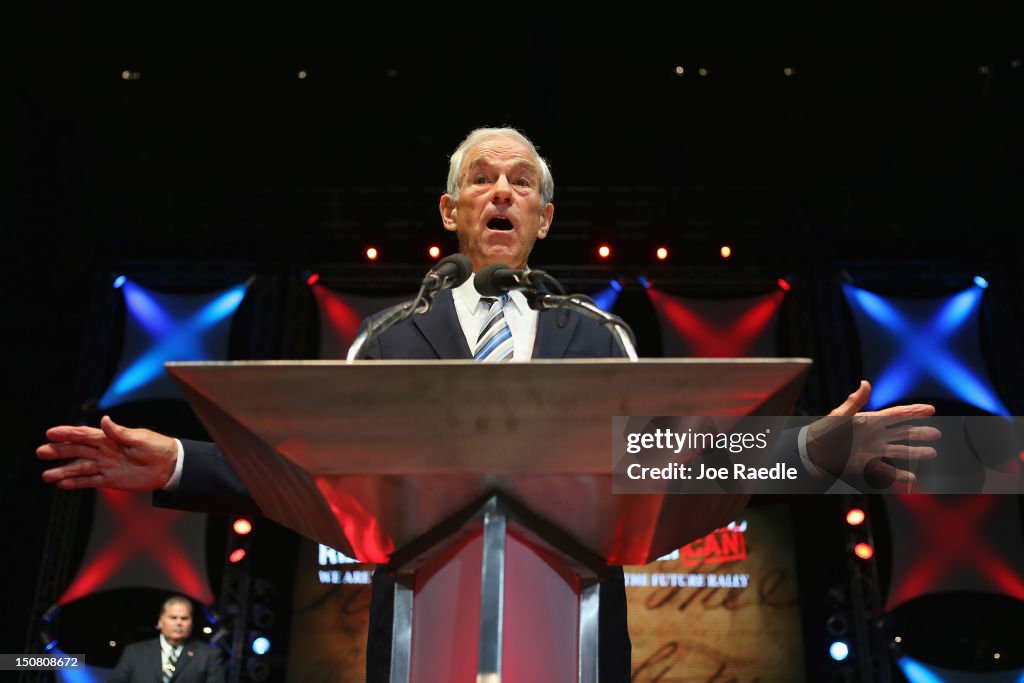 Ron Paul Holds Rally On Eve Of The Republican National Convention