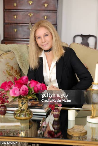 Barbra Streisand receives The Justice Ruth Bader Ginsburg Woman of Leadership Award on July 01, 2023 in Malibu, California.