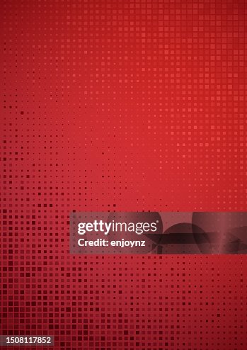 Red halftone squares pattern background Red halftone squares pattern background