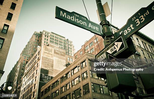 madison avenue - madison-avenue stock pictures, royalty-free photos & images