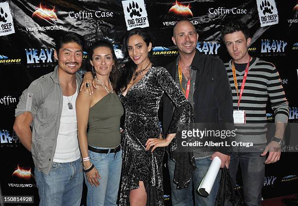 Actor Brian Tee, actress Mirelly Taylor, actress Valerie Perez, director Jason Winn and actor Cole Carson arrive for Heavy Metal Magazine's 35th...