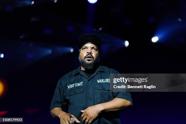 Ice Cube performs onstage during day 2 of the 2023 ESSENCE Festival Of Culture™ at Caesars Superdome on July 01, 2023 in New Orleans, Louisiana.