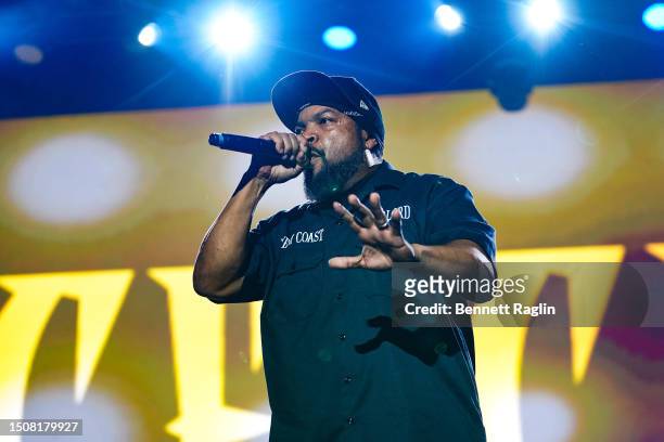 Ice Cube performs onstage during day 2 of the 2023 ESSENCE Festival Of Culture™ at Caesars Superdome on July 01, 2023 in New Orleans, Louisiana.