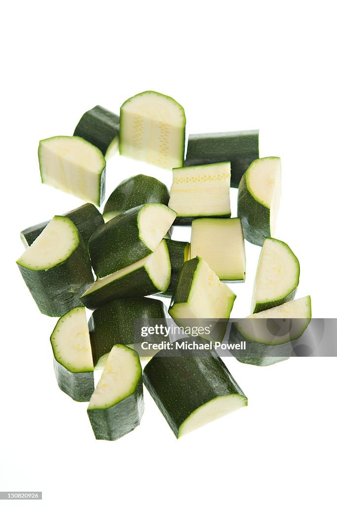 Chopped courgette.