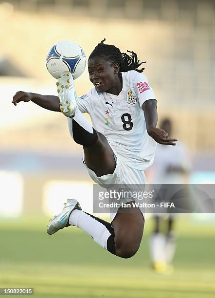 Elizabeth Addo of Ghana controls the ball during the FIFA U-20 Women's World Cup Japan 2012, Group D match between China v Ghana at Komaba Stadium on...