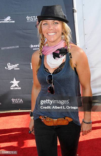 Actress Jessi Combs participates in the 2nd Annual Boot Ride And Rally to benefit U.S. Soldiers on August 26, 2012 in Hollywood, California.