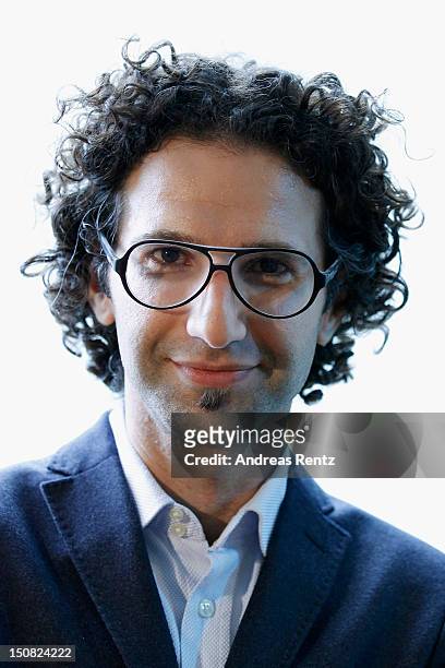 Designer Fadi El Khoury poses for a portrait during the Fadi El Khoury S/S 2013 Fashion Show at the Mercedes-Benz Stockholm Fashion Week on August...