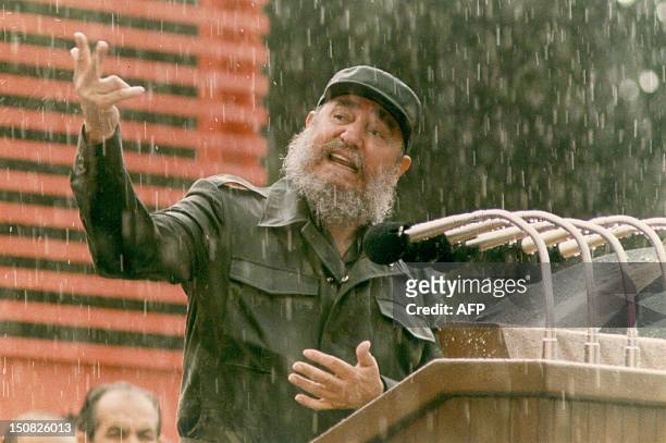 Cuban president, Fidel Castro, inaugurates several newly built areas added to an old Havana hospital, 05 June 1989. Fidel Castro resigned on February...