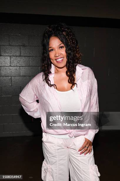 Kim Whitley seen backstage during day 2 of the 2023 ESSENCE Festival Of Culture™ at Caesars Superdome on July 01, 2023 in New Orleans, Louisiana.