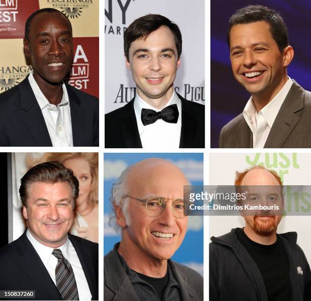 In this composite image a comparison has been made between the 2012 Emmy nominees for Outstanding Lead Actor In A Comedy Series. Comic Louis CK and...