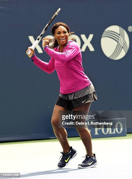 Tennis player Serena Williams attends 2012 Arthur Ashe Kids' Day at the USTA Billie Jean King National Tennis Center on August 25, 2012 in New York...