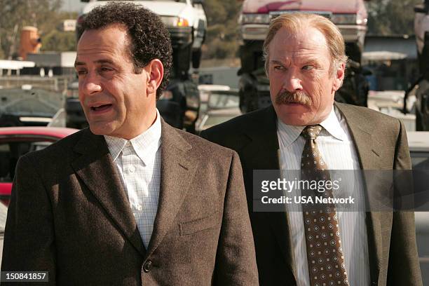 Mr. Monk And The Captain's Marriage" Episode 12 -- Pictured: Tony Shalhoub as Adrian Monk, Ted Levine as Leland Stottlemeyer --