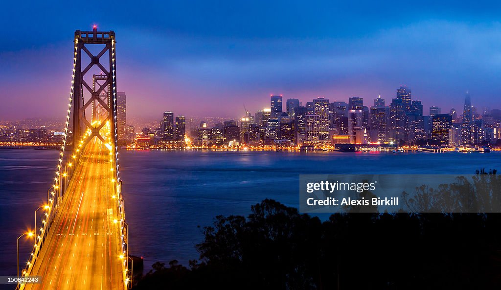 San Francisco and Bay Bridge