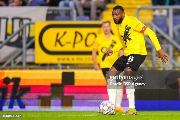 Cuco Martina of NAC Breda runs with the ball during the Keuken Kampioen Divisie Playoffs First Round First Leg match between NAC Breda and MVV...