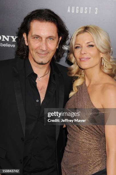 Patrick Tatopoulos and McKenzie Westmore arrive at the Los Angeles Premiere of 'Total Recall' at Grauman's Chinese Theatre on August 1, 2012 in...