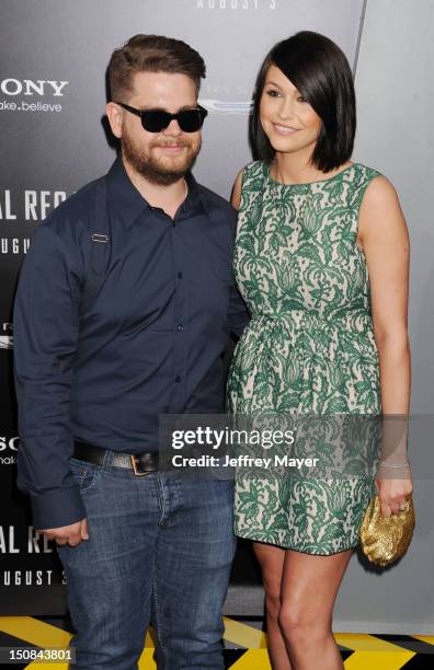 Jack Osbourne and Lisa Osbourne arrive at the Los Angeles Premiere of 'Total Recall' at Grauman's Chinese Theatre on August 1, 2012 in Hollywood,...